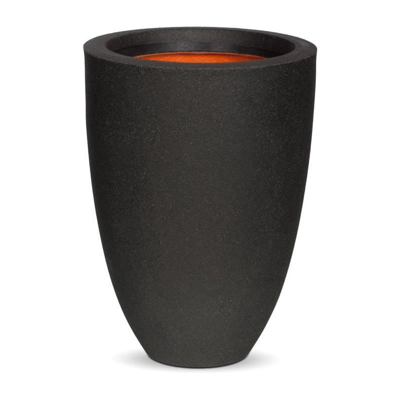 Capi Pot a fleurs Urban Smooth élégant bas 26x36 cm noir KBL781 424336