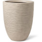 Vase élégant bas - CAPI EUROPE - WASTE RIB NL - 34 x 46 cm - Terrazzo beige