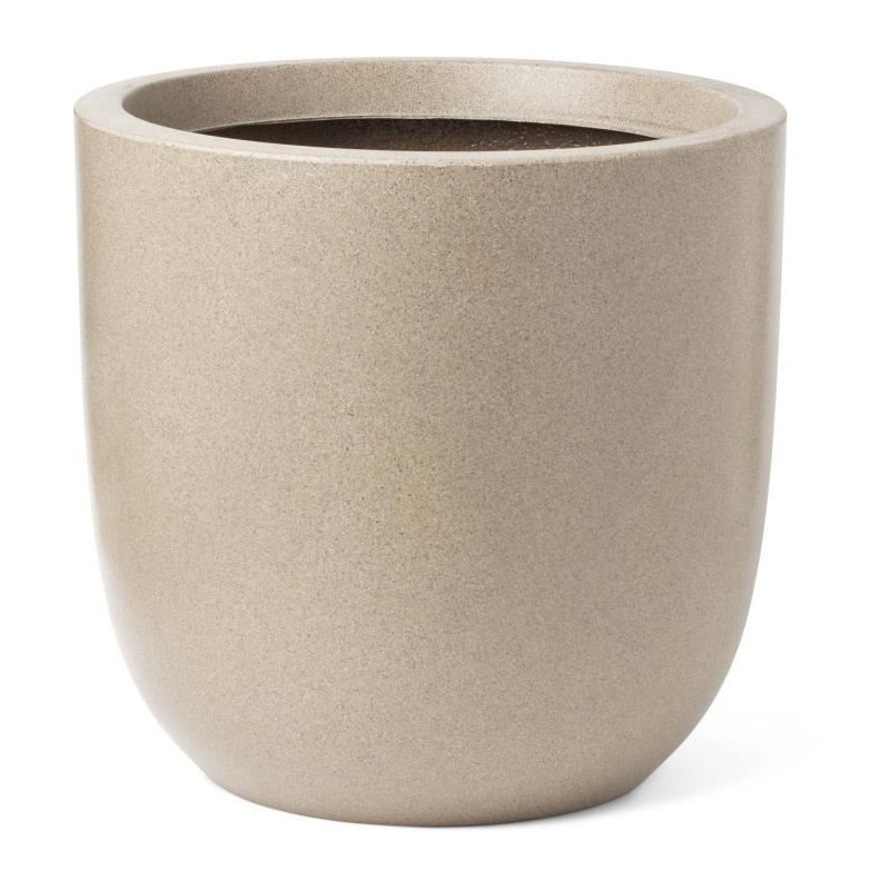 Pot de fleur boule - CAPI EUROPE - WASTE SMOOTH NL - 35 x 34 cm - Terrazzo beige