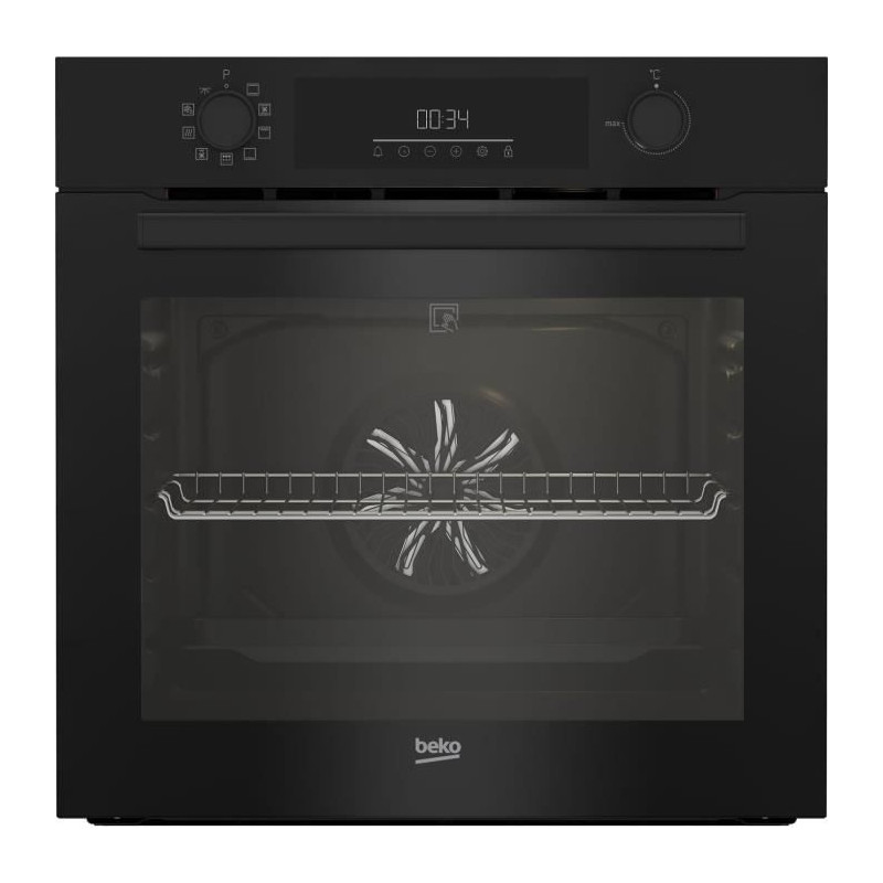 Four encastrable - Chaleur pulsée 3D - BEKO - BBIE11300BMP - Noir - 66 L - Porte froide GIFAM - 59,4x56,7x59,5 cm