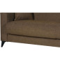 Canapé convertible 3 places - BERGAMO - Tissu marron - 2 coussins - coffre de rangement - 230 x 85 x 89 cm