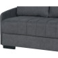 Canapé convertible 3 places - BETTA - Tissu gris clair - Couchage 145 x 190 cm - Coffre de rangement - 200 x 95 x 91 cm