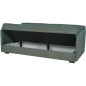 Canapé convertible 3 places - BIANCA - Tissu vert foncé - 4 coussins - Coffre de rangement - 204 x 92 x 91 cm