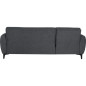 Canapé d'angle convertible réversible - 3 / 4 personnes - BILBAO - Coffre - 3 coussins - Tissu Gris foncé - 229 x 81 / 154 x