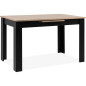 Table extensible - BIRMINGHAM - 80A - Ouverture synchonisée automatique - Chene / noir - 6 / 8 personnes - 125-165 x 75 x 80 cm