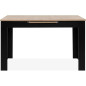 Table extensible - BIRMINGHAM - 80A - Ouverture synchonisée automatique - Chene / noir - 6 / 8 personnes - 125-165 x 75 x 80 cm