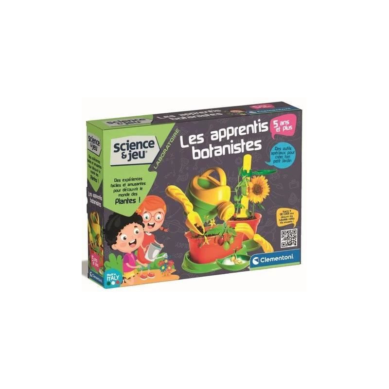 CLEMENTONI - Apprentis botanistes - Coffret scientifique - Découvrire le monde de la botanique - Outils de jardinage - Des 5ans