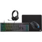 Pack Gaming CORSAIR 4 en 1 - Clavier K55 + Souris gaming HARPOON RGB PRO + Tapis de souris MM100 + Casque multiplateforme HS35