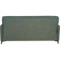 Canapé convertible - 3 places - ENZO - Tissu vert foncé - 2 coussins - Coffre de rangement - 211 x 92 x 98 cm