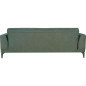 Canapé convertible 3 places - HENRY - Tissu vert foncé - 3 coussins - coffre de rangement - 234 x 85 x 84 cm