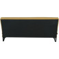 Banquette convertible 3 places - LIMRA - Tissu moutarde - 2 coussins - Coffre de rangement - 190 x 87 x 87 cm