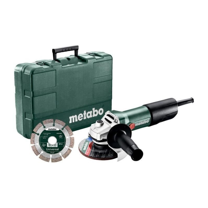 Meuleuse d'angle filaire METABO W 850-125 - Disque diamanté inclus