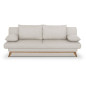 Banquette convertible - 3 places - NAOTO - Tissu beige - Coffre de rangement - 202 x 98 x 98 cm