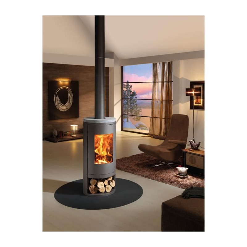 Poele a bois - PANADERO - Sydney Ecodesign - 7,4 kw - Bûches 50 cm