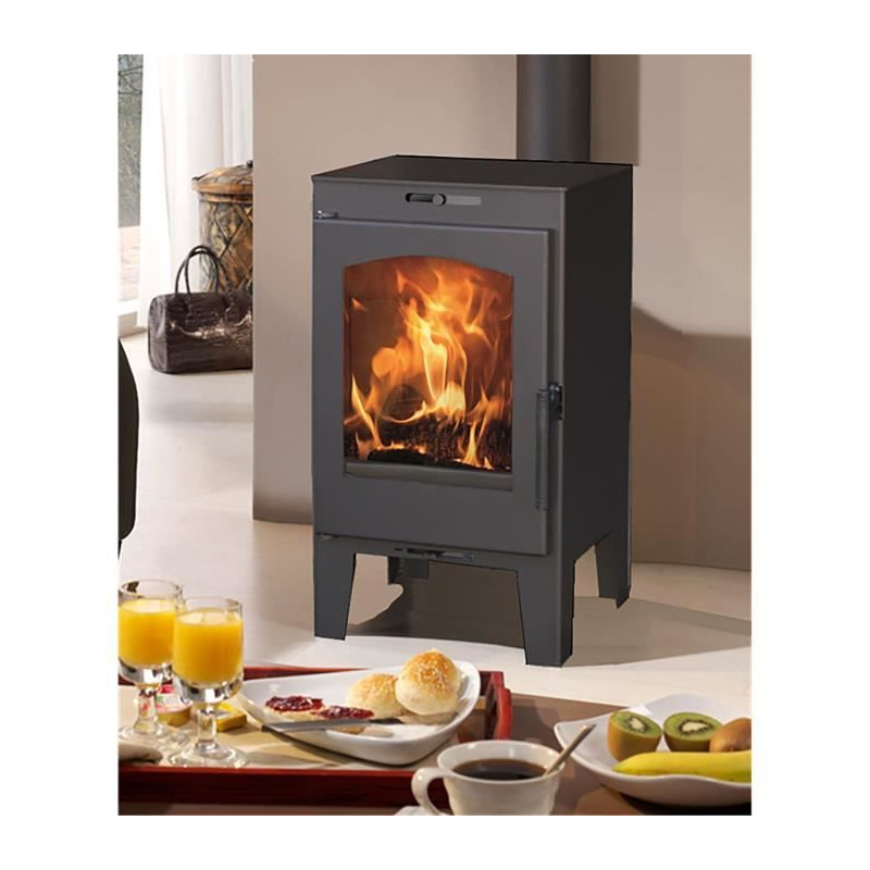 Poele a bois - PANADERO - Almudena Ecodesign - 6,3 kw - Bûches 40 cm