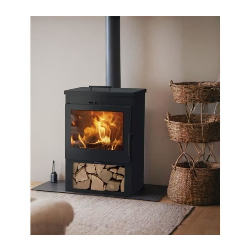 Poele a bois - PANADERO - Bacalan Ecodesign - 10,2 kw - Bûches 50 cm