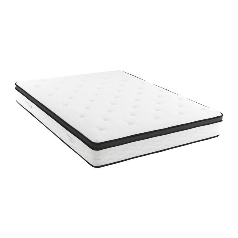 POCKET HYBRID - Matelas - 140 x 190 cm - Epaisseur 30 cm - Ressorts ensachés - 5 zones - Mousse a mémoire de forme