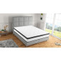 POCKET HYBRID - Matelas - 160 x 200 cm - Epaisseur 30 cm - Ressorts ensachés - 5 zones - Mousse a mémoire de forme