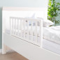 ROBA Barriere de Lit en Bois 90 cm - Protection Anti-Chute Sûre pour Bébés et Enfants - 18 mois a 5 Ans - Montage Facile - Bl