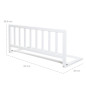 ROBA Barriere de Lit en Bois 90 cm - Protection Anti-Chute Sûre pour Bébés et Enfants - 18 mois a 5 Ans - Montage Facile - Bl