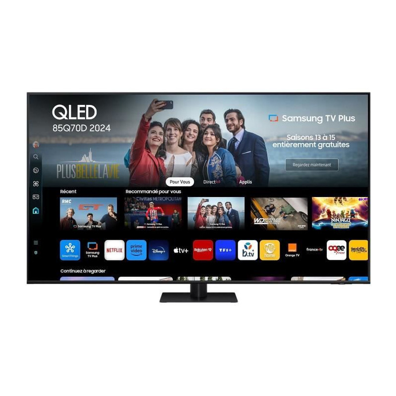 SAMSUNG 85Q70C - TV QLED 85 (216 cm) - 4K UHD 3840x2160 - 120 Hz - HDR - Smart TV - Gaming HUB - 4xHDMI - WiFi