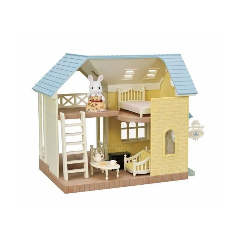 Coffret Le cottage au toit bleu - SYLVANIAN FAMILIES - 5671 - Pour Enfant de 5 ans et plus - Mobilier inclus