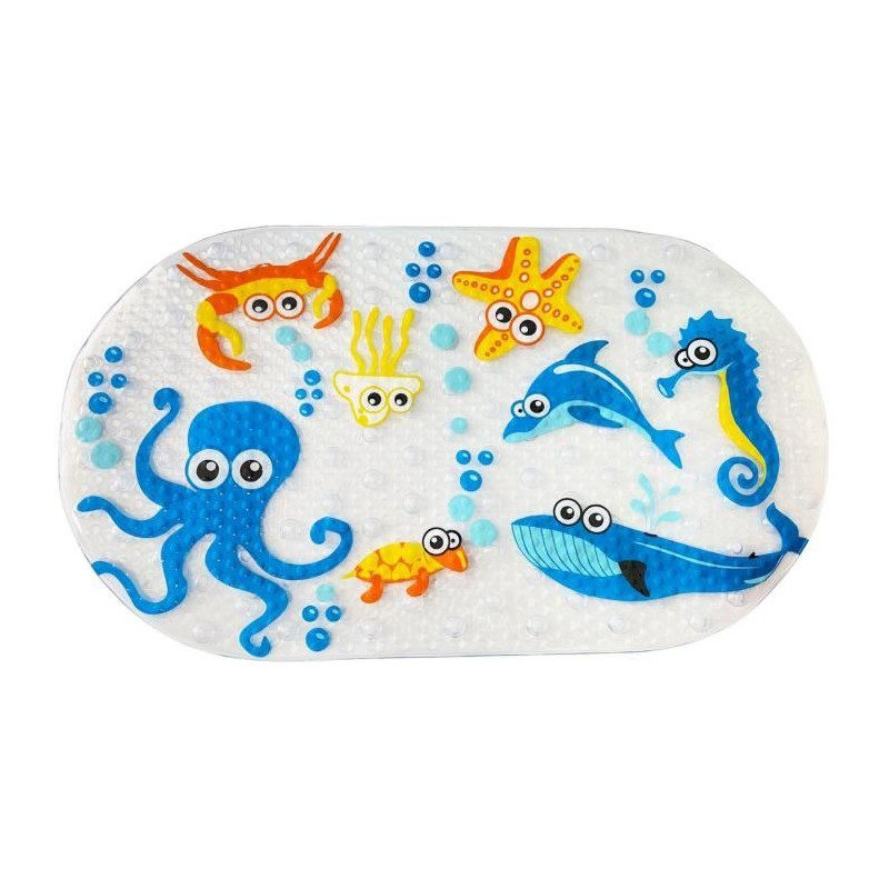 Tapis de bain - THERMOBABY - Antidérapant - Motifs d'animaux marins