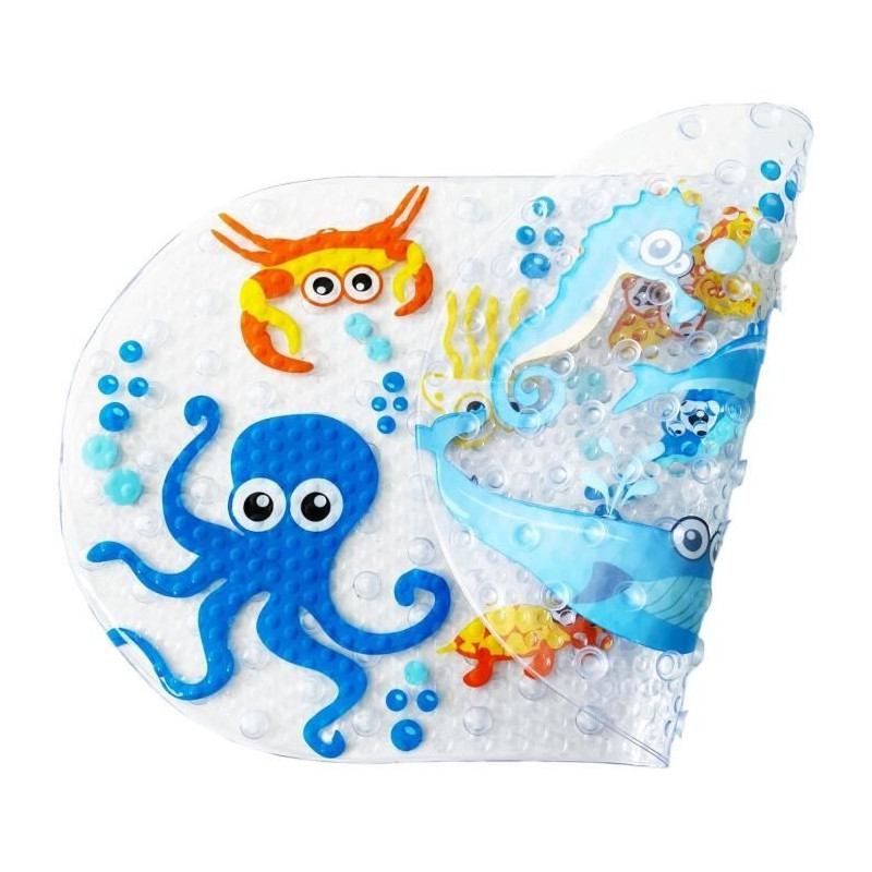 Tapis de bain - THERMOBABY - Antidérapant - Motifs d'animaux marins