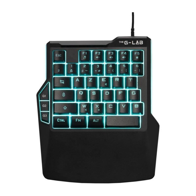 Clavier Gamer - THE G-LAB - KEYZ THORIUM - MINI CLAVIER- Filaire - Noir