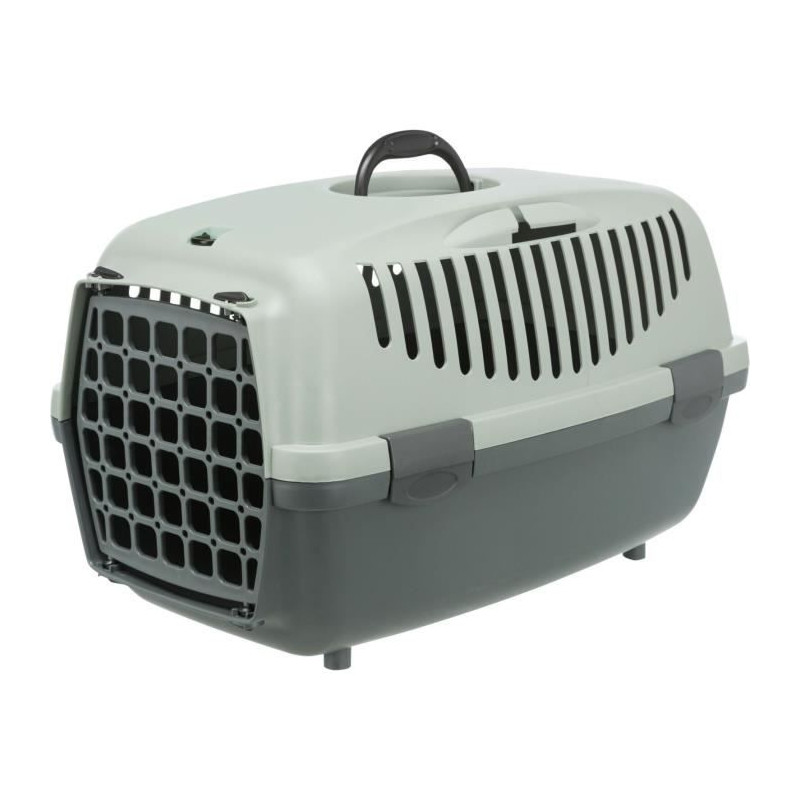 TRIXIE Box de transport Capri 1 - XS - 32 x 31 x 48 cm - Anthraciten gris et vert - Pour chien