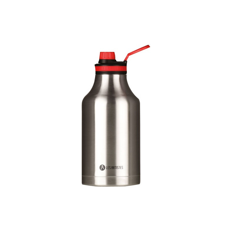 BOUTEILLE ISOTHERME 2 L METAL ARGENT LES ARTISTES - A-2343