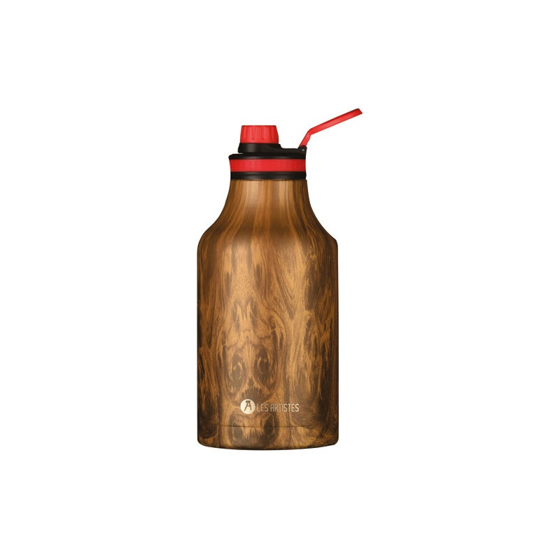 LES ARTISTES BOUTEILLE ISOTHERME 2 L WOOD LES ARTISTES - A-2345