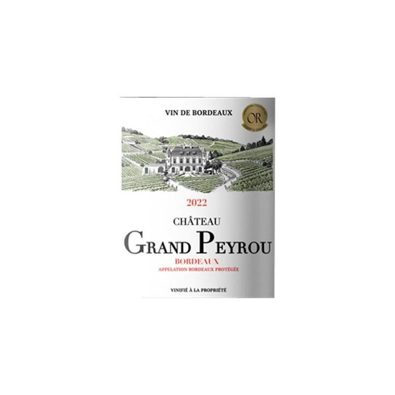 Château Grand Peyrou 2022 Bordeaux - Vin rouge de Bordeaux