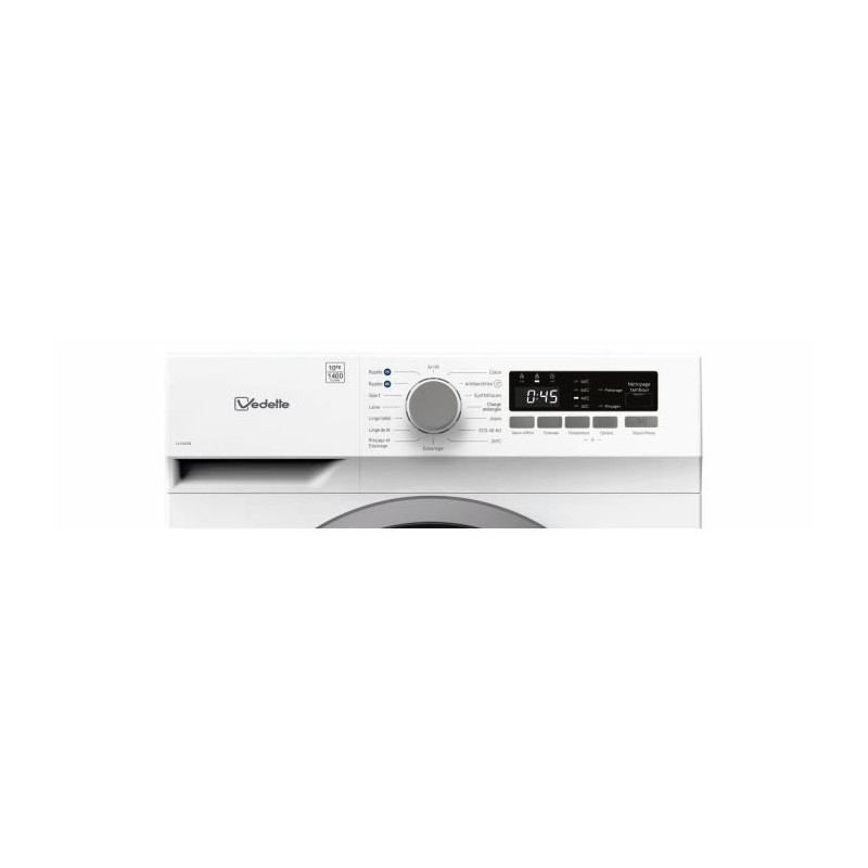 Lave-linge hublot VEDETTE LLV305W - 10 kg - Induction - L60cm - 1500 trs/min - Classe A - Blanc