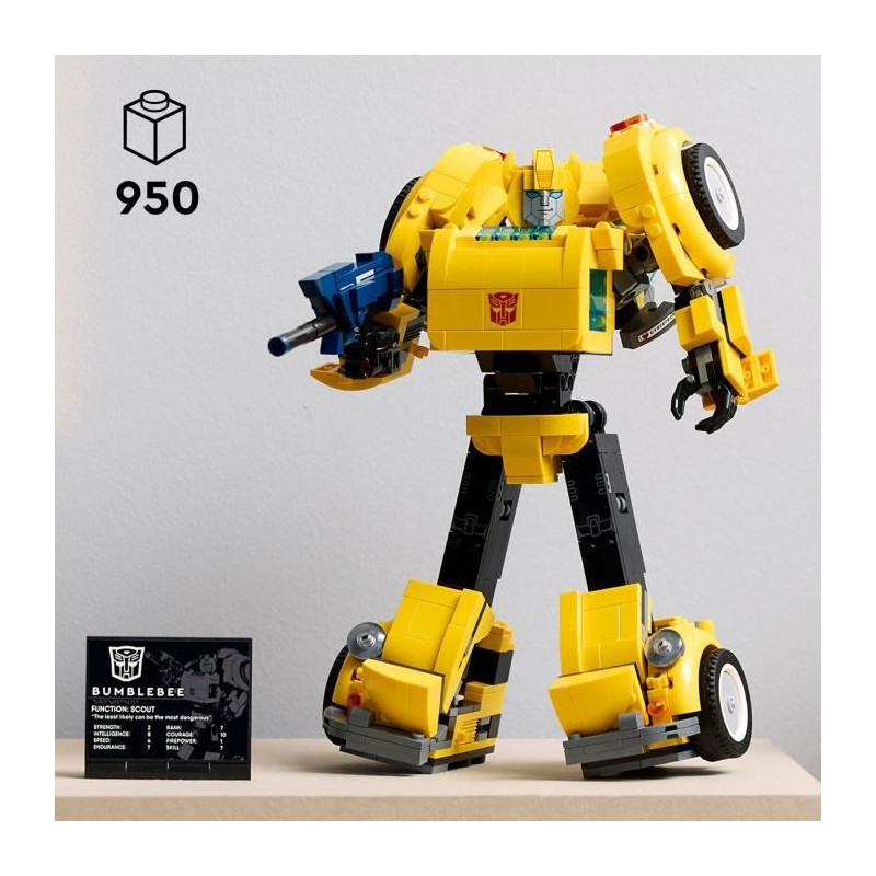 LEGO Icons 10338 Transformers Bumblebee - Figurine Robot pour Adultes - Véhicule