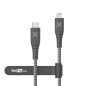 Câble renforcé Wefix Pro USB C vers Lightning 2 m Gris