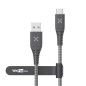 Câble renforcé Wefix Pro USB C vers USB C 240 W 2 m Gris