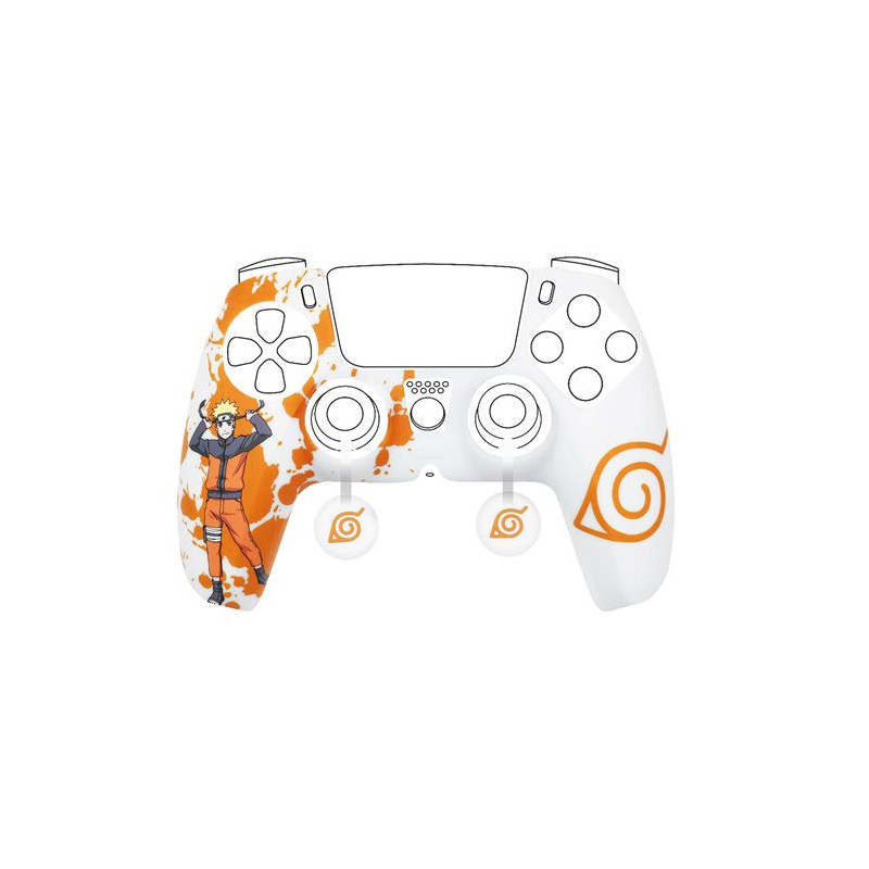 Kit de protection en silicone pour manette Kxlicences Dualsense Naruto Blanc