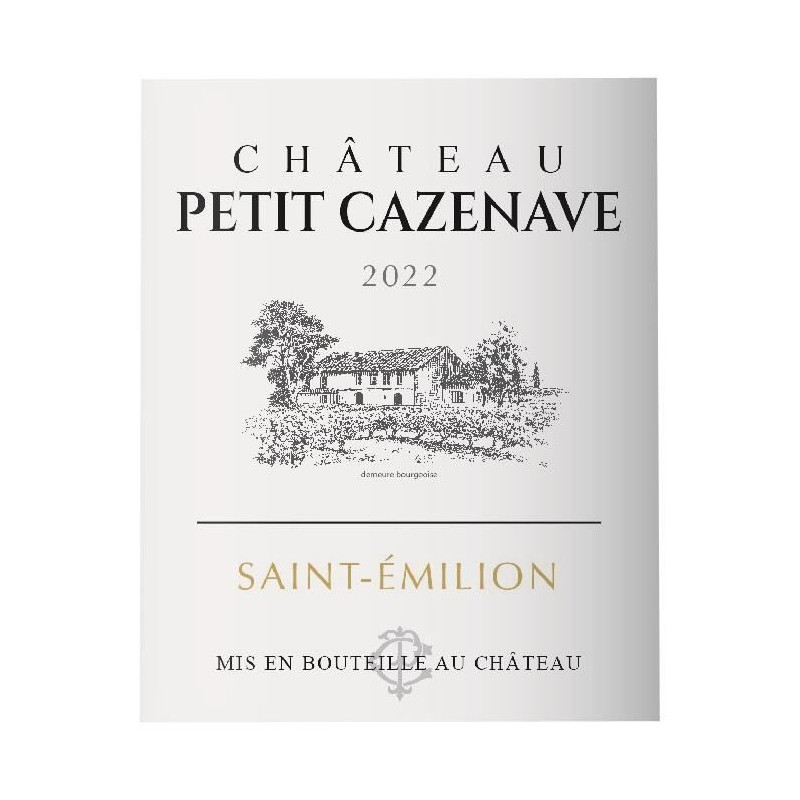 Château Petit Cazenave 2022 Saint-Emilion - Vin rouge de Bordeaux