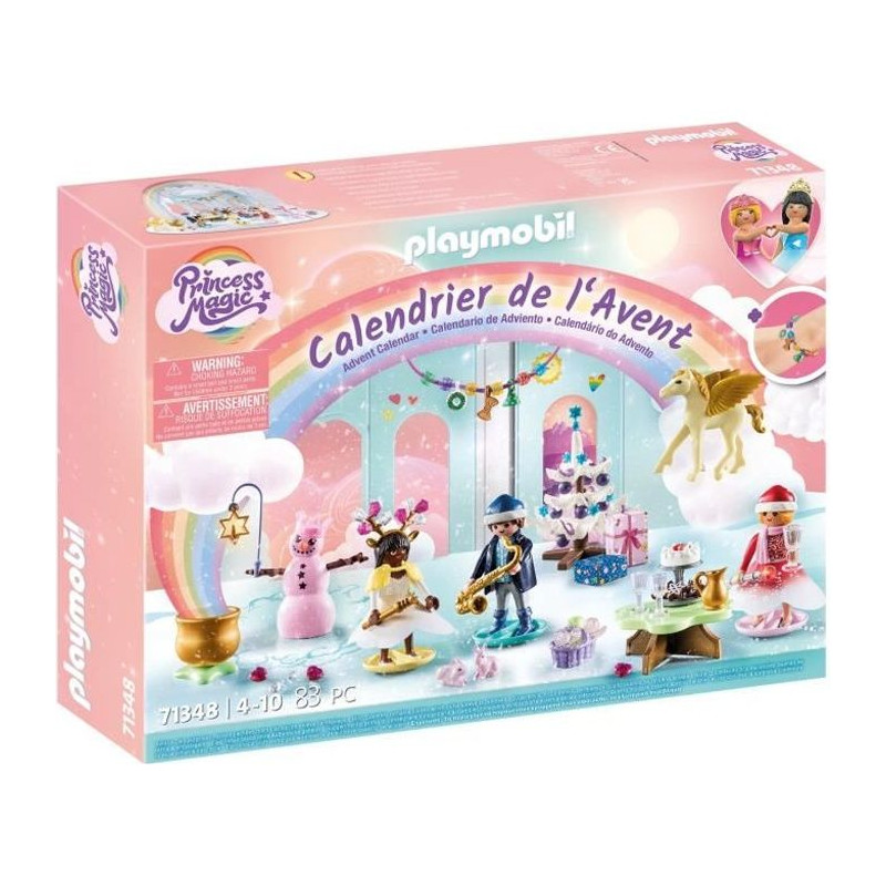 Calendrier de l'Avent PLAYMOBIL - Arc-en-ciel - La magie de Noël - 24 cases a ouvrir