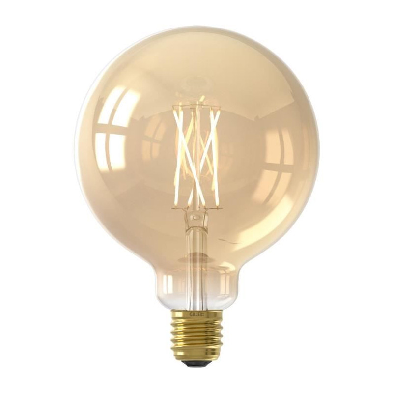 Ampoules connectées Calex LED Filament connectée Globe ambre G125 E27