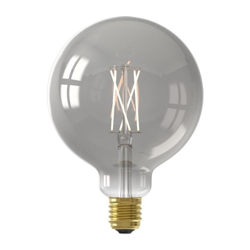 Ampoule LED E27 - CALEX - G125 SMART GLOBE - Filament droit - 7 W - 400 lm - 1800 K - Intensité variable - Smokey