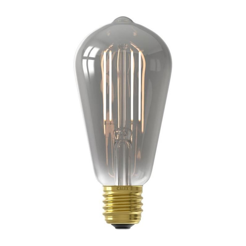 Ampoule LED E27 - CALEX - SMART ST64 - Filament droit - 7 W - 400 lm - 1800 K - Intensité variable - Smokey