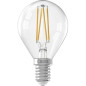 Ampoule LED E14 - CALEX - BALL P45 - Filament droit - 4,5 W - 470 lm - 2700 K - Intensité variable - Transparente