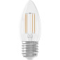 Ampoule LED E27 - CALEX - CANDLE B35 - Filament droit - 4,5 W - 470 lm - 2700 K - Intensité variable - Transparent