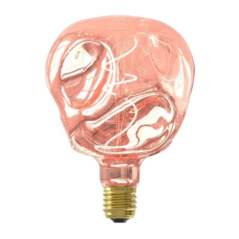 Ampoule LED E27 - CALEX - G125 NEO ORGANIC - Filament flexible - 4 W - 70 lm- 1800 K - Intensité variable - Rose