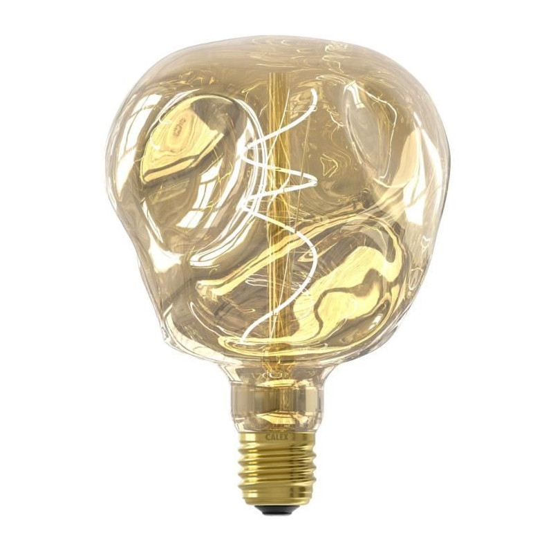 Ampoule LED E27 - CALEX - G125 NEO ORGANIC - Filament flexible - 4 W - 75 lm - 1800 K - Intensité variable - Champagne