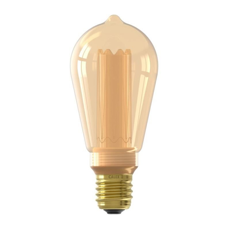 Ampoule LED E27 - CALEX - GLASSFIBER RUSTIC ST64 - 3,5 W - 120 lm - 1800 K - Intensité variable - Or