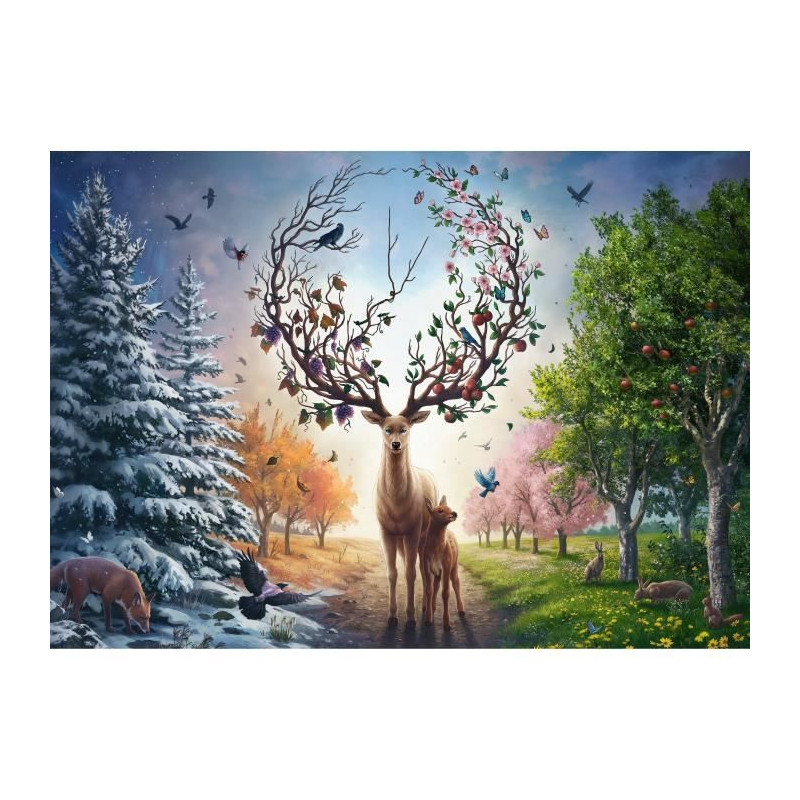 Puzzle 1000pieces, Cerf Fantastique, Adultes&enfants des 14ans, Puzzle de qualité supérieure, 12001088, Edition 50 ans, Ravens