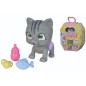 Smoby - Pamper Petz - Chat a adopter - 4 accessoires - Articulé - Bois et fais pipi - Certificat d'adoption - Des 3 ans